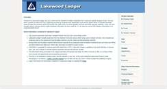 Desktop Screenshot of ledger.lakewood.org